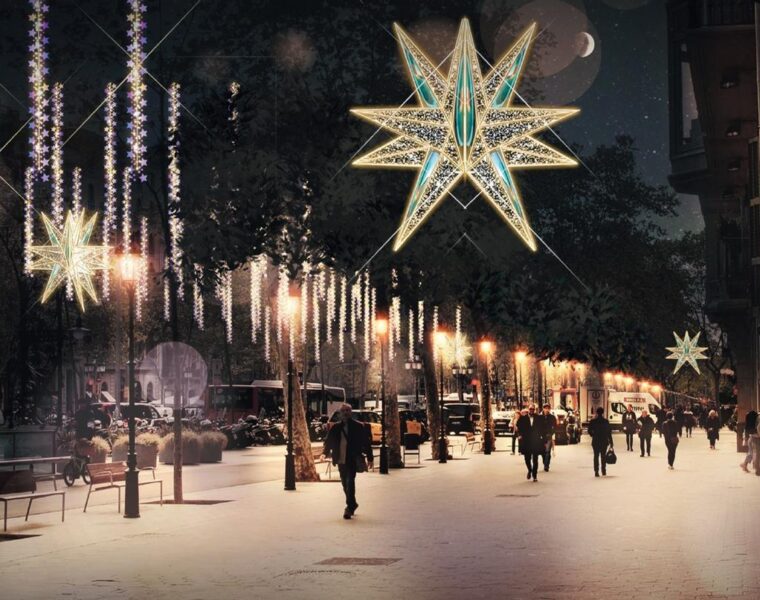 Con estrellas se iluminará el Paseo de Gràcia esta Navidad