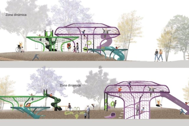 The largest playground in Barcelona - this is what Els Tres Bolets will be like.