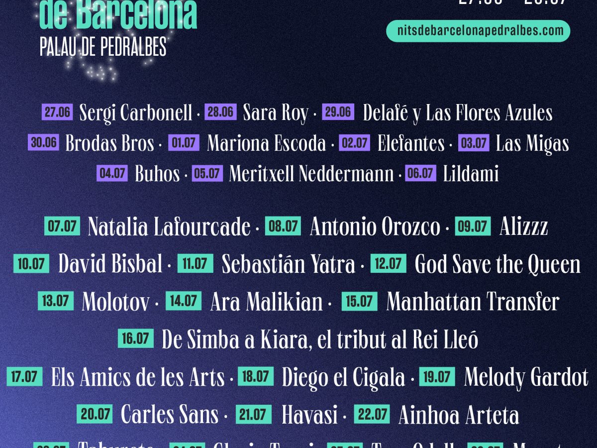 Jardines del Palau de Pedralbes abre festival Les Nits de Barcelona con Natalia Lafourcade