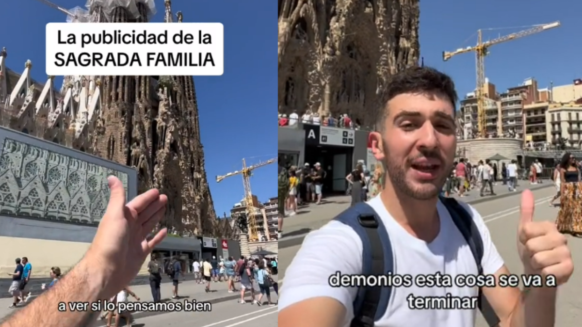 Joven argentino en TikTok opina sobre las obras interminables en la Sagrada Familia