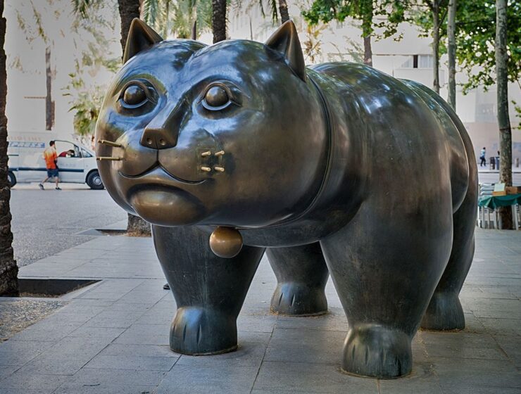 El gato de la Rambla del Raval queda huérfano con la muerte de su escultor Fernando Botero