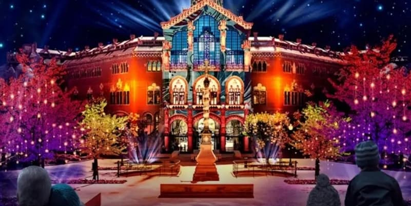 Barcelona shines with the Christmas light show 2023 in Passeig de Gràcia