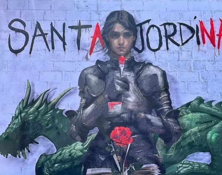 Santa Jordina, el nuevo mural de TvBoy en Barcelona